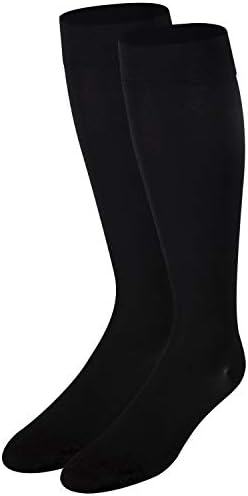 NuVein Medical Compression Stockings, 20-30 mmHg Support for Women & Men, Knee Length, Closed Toe, Black, Small
