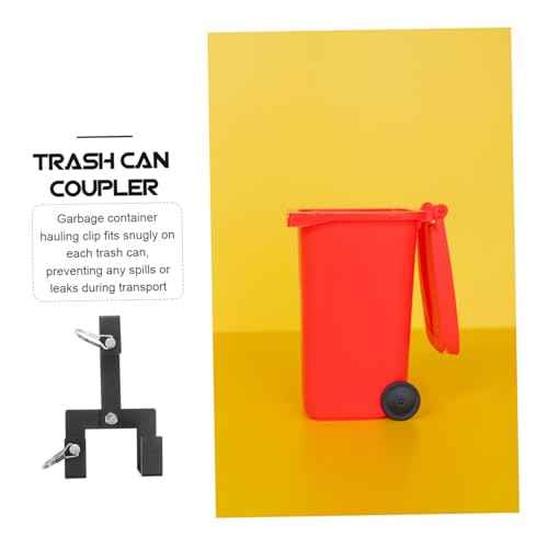 Wheeled Trash Can Coupler Connector Clip for Hauling Multiple Garbage Containers Durable Heavy Duty Trash Can Hook for Transport and Storage