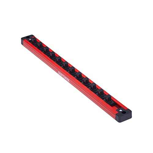 CRAFTSMAN Locking Magnetic Socket Rail Holder, Tool Tray Storage Organizer, 3/8 Inch Drive (CMMT99410)