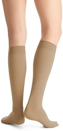 JOBST Opaque SoftFit 15-20 mmHg Closed Toe Knee High Compression Stocking, Natural, Small