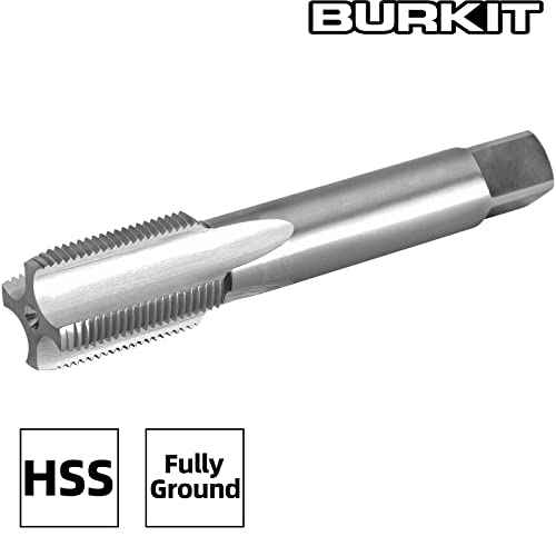 Burkit 1-1/4"-12 UNF Thread Tap Right Hand, HSS 1-1/4 x 12 UNF Straight Fluted Machine Tap