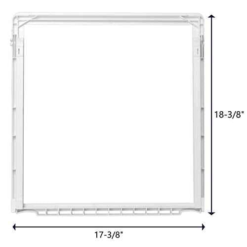 241969501 Refrigerator Shelf Frame With Glass, Refrigerator Drawer Cover for Frigidaire Replacement Shelf With 240443384 Glass (241969501 Refrigerator Shelf Frame With Glass)