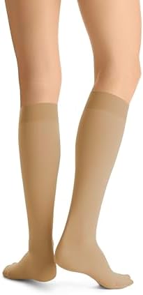 JOBST Opaque SoftFit 15-20 mmHg Closed Toe Knee High Compression Stocking, Honey, Medium