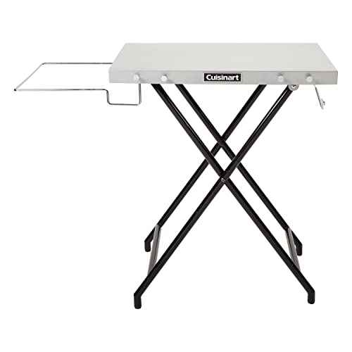 Cuisinart Fold ¡®n Go Prep Table, Portable Folding Table and Grill Stand with Tool hooks, Trash Bag Holder, Paper Towel Rack, 24¡± x 20¡± Steel Food Prep Station Perfect for BBQs, Tailgates and Camping