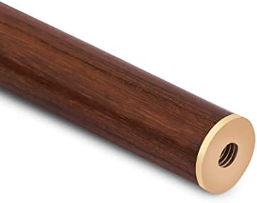 Ajuny Wooden Walking Stick for Men Women Seniors Lightweight Detachable Handmade Cane with Decorative Brass Handle Unique Gift for Adults