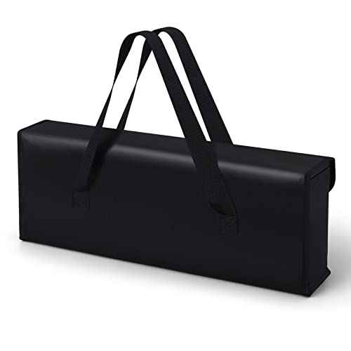 FLASLD 2-Pack Lipo Fireproof Bag Ebike Accessories Battery Charging Case Charge Explosionproof Bag Large Capacity Lipo Battery Storage Guard Safe Box (19.3 x 4.3 x 7in), Black
