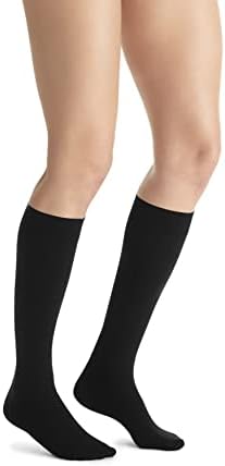 JOBST Opaque SoftFit 15-20 mmHg Closed Toe Knee High Compression Stocking, Classic Black, Small