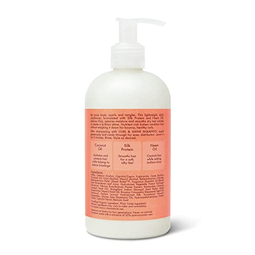 SheaMoisture Curl and Shine Conditioner For Thick, Curly Hair Coconut and Hibiscus Sulfate Free, 13 Fl Oz (Pack of 2)