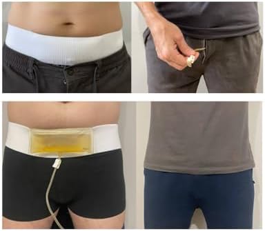 DAHE Urine Test Bag Abdominal Belt Concealed Urine Test Belt Portable Bag for Working Test Screen (Short)