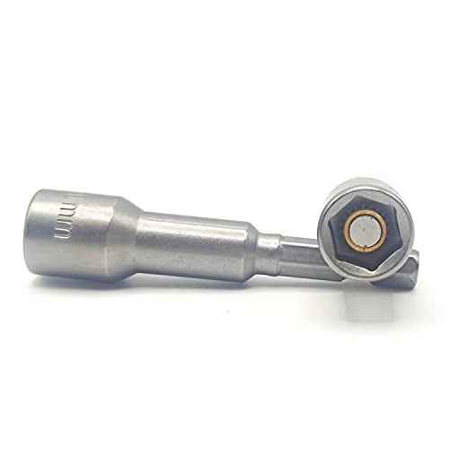 2pcs 1/4" Impact Driver Bit Set - 10mm Nut Driver, Magnetic Socket, 65mm Length, Metric