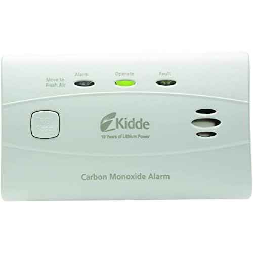 Kidde Carbon Monoxide Detector with 10-Year Battery, 3 LEDs, Replacement Indicator, Test-Reset Button