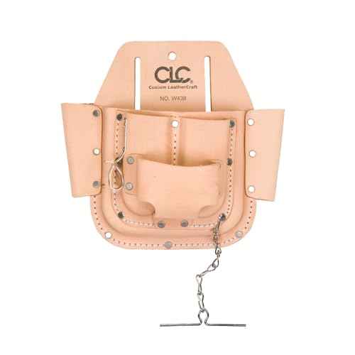 CLC Custom Leathercraft W438 Maintenance Tool Pouch, Heavy Duty, 6-Pocket, Tan