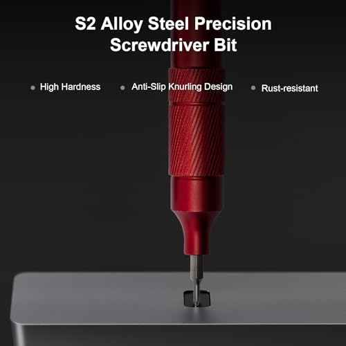 24-in-1 Precision Screwdriver Set, Magnetic Multi Bit Mini Screwdriver Set, Pen Style Repair Tool Kit for Eyeglass, Watch, Computer, Jewelry, Laptop, Phone and Electronic (Red)