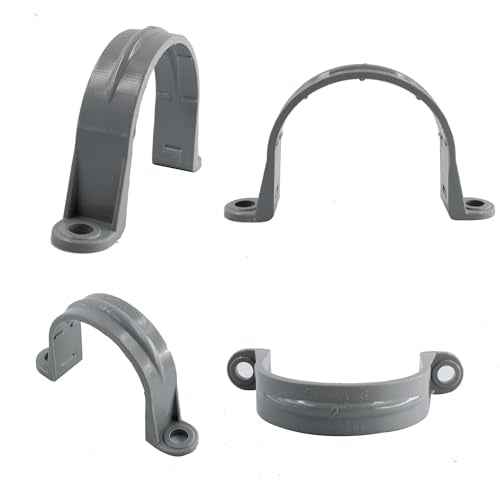 10PCS 1-1/2 Inch PVC Pipe Straps, Two Hole Plastic Pipe Clamps, Conduit Strap Clamps, Cable Clamp, PVC Pipe Mounting Bracket