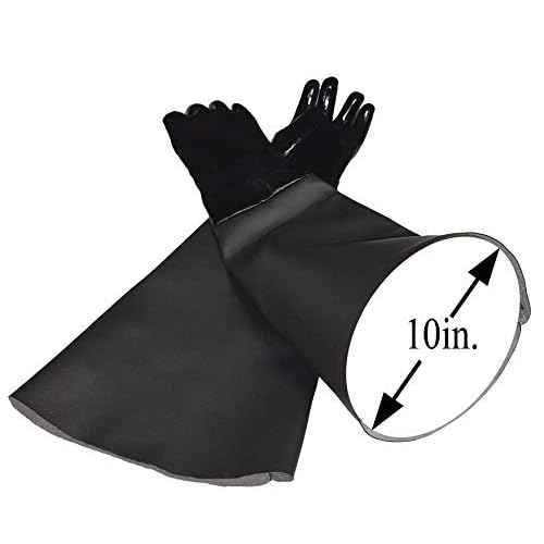 Neoprene Gloves for Sandblasting Sandblaster Sand Blast Cabinet - 10" x 30" Made in USA