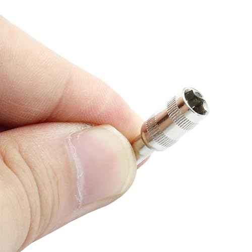 6 in 1 Hex Socket Adapter with H4 Shank, 2.5mm 3mm 3.5mm 4mm 4.5mm 5mm Metric 6 Point Power Nut Driver Drill Bit Set