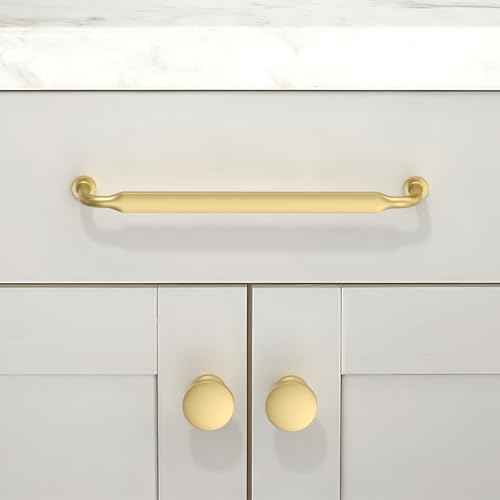 10 Pack Brushed Gold Cabinet Pulls 7.5 Inch(192mm) Kitchen Cabinet Handles Solid Zinc Alloy Cabinet Hardware Drawer Pulls