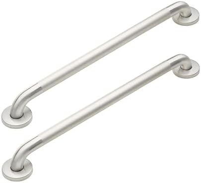2 Pack 24 Inch Shower Grab Bars - Peened Textured Grip - Grab Bars for Showers, Bathtubs, Seniors, and Elderly