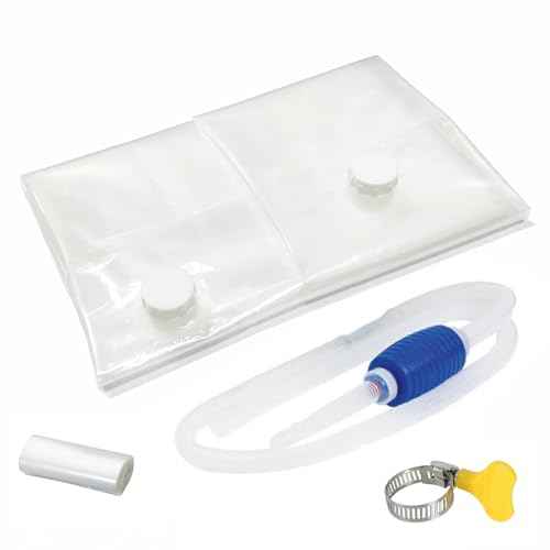100 Gallons Quick Fill Water Storage Bladder Food-Grade Water Container for Bathtub Storage, Camping, Hurricane & Disaster Preparedness, Portable Home Survival Essentials