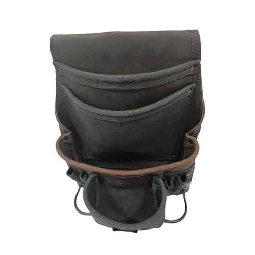 10 Pockets Premium Nubuck Top-Grain Leather Tool Pouch