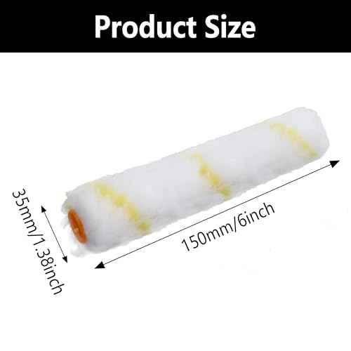 10PCS 6 Inch Paint Roller Covers, Microfiber Paint Roller for Painting, Walls, Ceilings, Clean Stains
