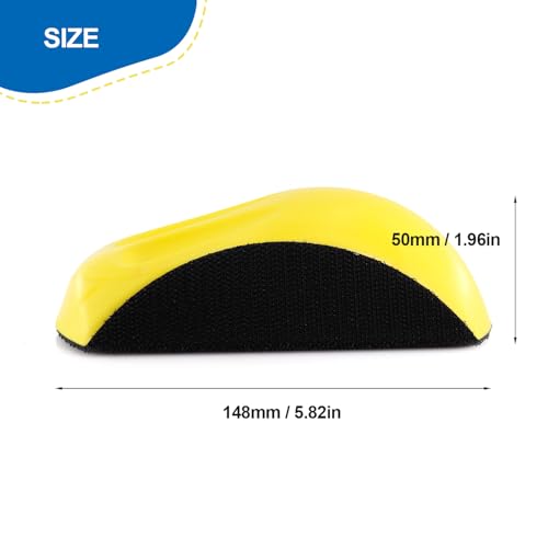 1PC 6" Hand Sanding Block Hook & Loop Backing Pad Sandpaper Holder Hand Grinding Block