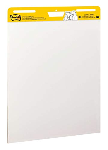 Post-it Super Sticky Easel Pad, 25 x 30 Inches, 30 Sheets Per Pad, 36 Pads, Large, White, Premium Self Stick Flip Chart Paper, Anchor Chart, Office Supplies & School Supplies, Great for Teachers and Students