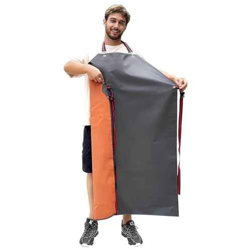 GoldPig Thick Rubber Apron: Waterproof, Chemical Resistant, Adjustable Neck & Belt for Dishwashing, Gardening, Butchering