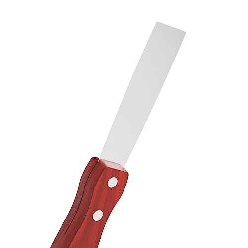 Putty Knife, 2PCS 1 Inch Stainless Steel Scraper Tool, Wooden Handle Metal Spackle Knives for Drywall, Decals, Wall Paper, Floor Tile, Patching, Painting, Taping, Scraping Coating
