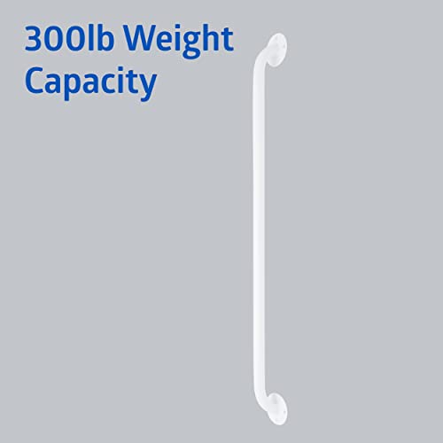 Medline White 32” Grab Bar for Shower & Bathtub, Independence Aid & Ease of Movement — for Elderly, Handicapped or Seniors, 300 lb. Capacity, 1 Bar