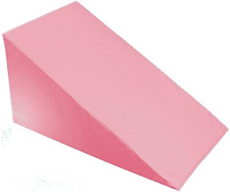 MoonRest 7”, 10”, 12”- inch Foam Bed Wedge Zippered Cover/Pillow Replacement Cover (24" X 24" X 12", Soft Pink)