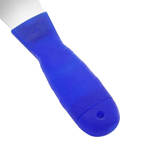 Putty Knife, 2 PCS 2 Inch Carbon Steel Scraper, Plastic Handle Spackle Knives for Drywall, Decals, Wall paper, Patching, Painting, Taping, Scraping Coating