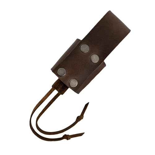 Braided Axe Holder with Belt Loop, Tool Organizer, Camping, Cosplay, Lumberjack Outdoor Accessories, Full Grain Leather, Handmade, Bourbon Brown