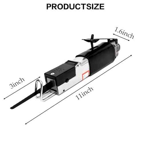 Air Powered Mini Reciprocating Body Saw With 6pcs 18T, 24T, 32T Blades - Lightweight, High Efficiency Pneumatic Tool for Metal Cutting and Auto Work