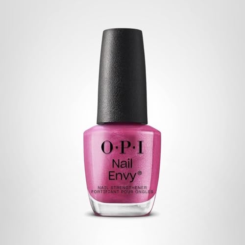 OPI Nail Envy Strengthener Powerful Pink | Opaque Bright Pink Pearl Strengthening Nail Polish Treatment | Strengthen Weak & Thin Nails