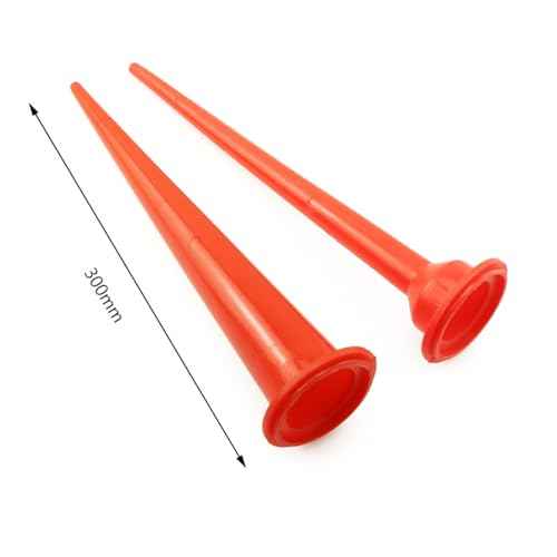 ZYAMY 2PCS Plastic Sausage Caulking Gun Nozzle Caulking Applicator Nozzle Tip Replacement Extension Glueing Magic 11.8x2.08 Inch Red For Door Window Sealing Bathroom Floor Plumber Caulking