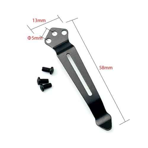 1x Black Deep Carry Pocket Knife Clip Replacement Tools Accessories + 3 Pocket Knife Screws Portable for Benchmade 535
