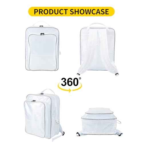 15.7 Inch Tool Backpack-Transparent & Anti-static Cleanroom Engineer Tool Bag for Work and Travel