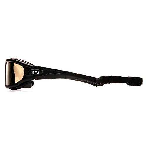 PYRAMEX I-Force Sporty Dual Pane Anti-Fog Goggle, Black Frame/Clear Anti-Fog Lens