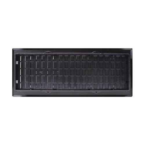 Decor Grates (4-Pack) AJH412-BLK Oriental Floor Register, 4x12 Inches, Textured Black Finish