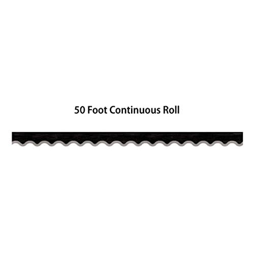 Teacher Created Resources Modern Farmhouse Black with Gray Scalloped Rolled Border Trim ? 50ft - Decorate Bulletin Boards, Walls, Desks, Windows, Doors, Lockers, Schools, Classrooms, Homeschool