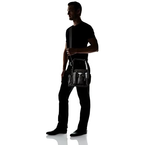 McGuire-Nicholas Electrician's Tote, Easy Carry Tool Bag for Electricians, Multi Pocket and Loop Design for Tools and Electrical Equipment , Black and Silver - MN-22128