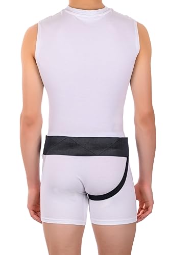 Right Side Inguinal Hernia Groin Belt Black (L 38-42)
