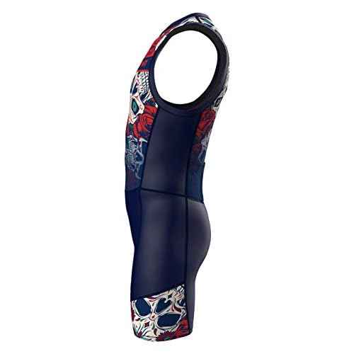 Sparx Men`s Triathlon Suit Trisuit Race Skinsuit Cycling Speed Suit Italian Fabric Swimskin