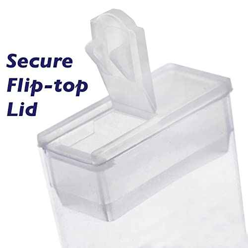 The Beadsmith Clear Plastic Boxes - Rectangle with a Flip Top Cap - 7/16¡± x 1¡± x 1-1/4¡± - Use for Beads, Bath Salts, Wedding & Party Favors, Home or Office Storage - Bag of 100