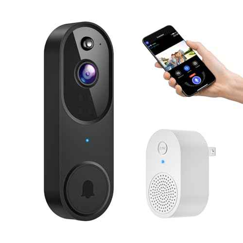 Smart Video Doorbell Camera Wireless, AI Human Detection and Instant Alerts, Night Vision, 2-Way Audio, Battery Powered, Cloud Storage Sold Seperately, 2.4G WiFi (Chime Included)