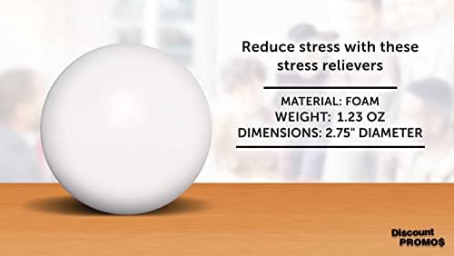 Stress Balls for Adults, 10 pack, Hand Exercise, Perfect For Your Desk, Office, or Home, White