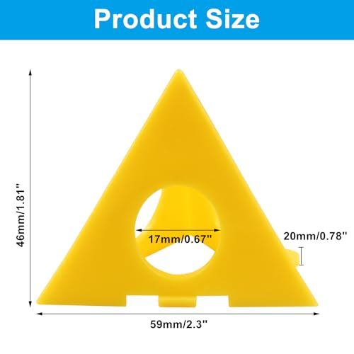 50 Pack Pyramid Plastic Painting Stand Mini Cone Paint Stands Paint Canvas Support Stands for Canvas Painter Elevated(Yellow)