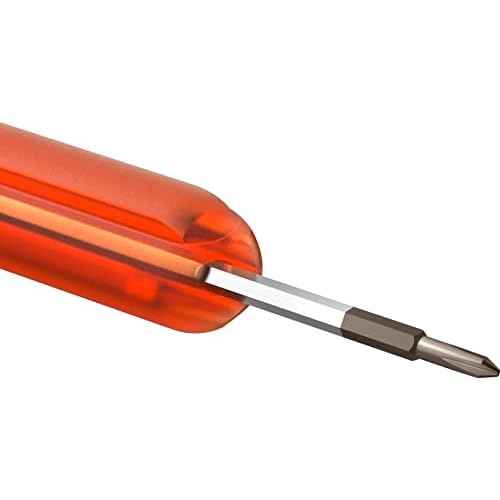 PB Swiss Tools Small Screwdriver Pocket Tool PB 169.V02 CN | 100% Swiss Made | with Slim Handle and 3 Reversible Blades for Slotted, Pentalobe and Phillips Screws