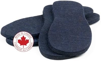 The Felt Store Wool Felt Insoles for Men and Women – 8mm Long-Lasting Shoe Inserts with Cushioning, Adjustable, Warm Wool Boot Insoles for Winter, 2 Pair